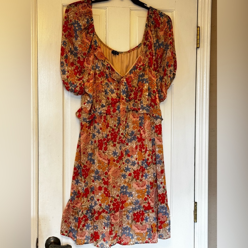 As U Wish Floral Mini Dress